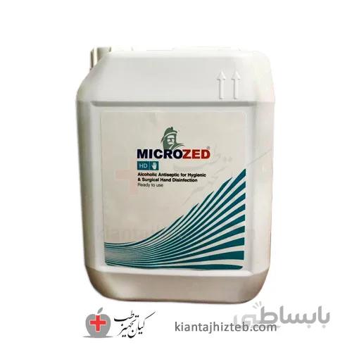 ضدعفونی کننده الکلی دست MICROZED دارای نرم کننده 5 لیتر