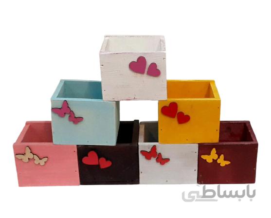 باکس چوبی نقلی طرح آبرنگ