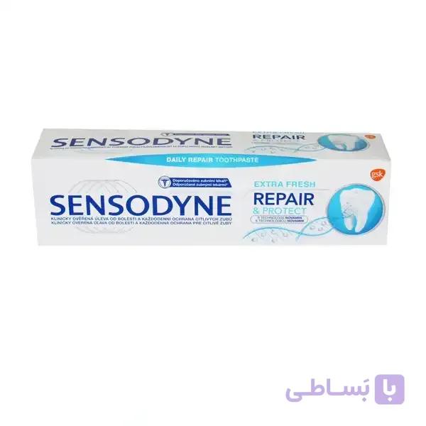 خمیر دندان سنسوداین مدل Repair & Protect Extra Fr