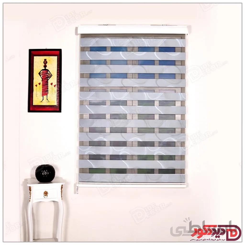 پرده زبرا چاپی دو رو طرح دار کد H-116