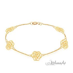 پابند طلا طرح گل شنل کد LA709