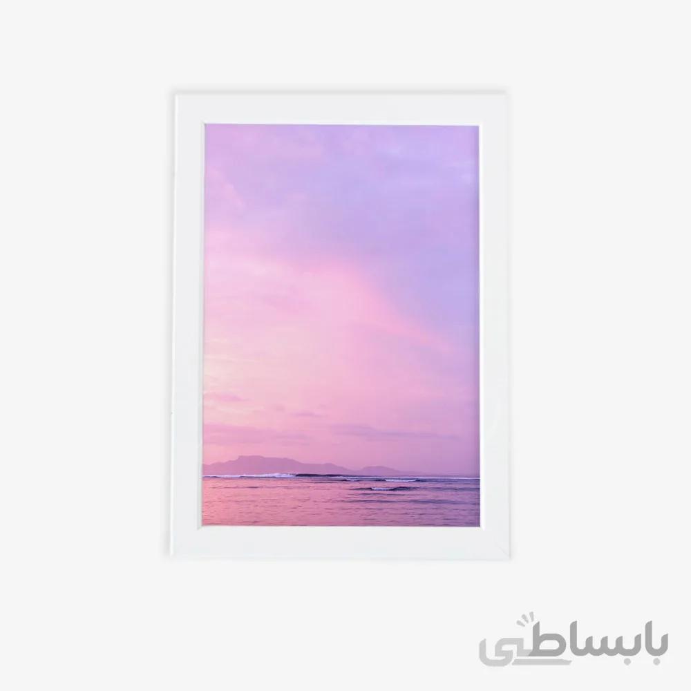 تابلو مدرن آسمان صورتی