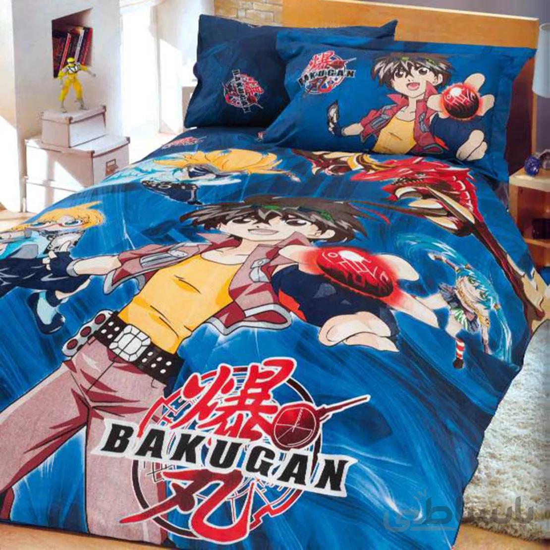 ست لحاف روتختی 3 تکه پسرانه رزین تاژ طرح باکوگان Bakugan رانفرس