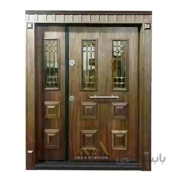 درب ضد سرقت شیشه خور یک و نیم لنگه