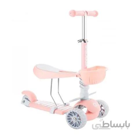 اسکوتر کودک کیکابو 3 در 1 مدل kikkaboo bonbon رنگ گلبهی کد 31006010094