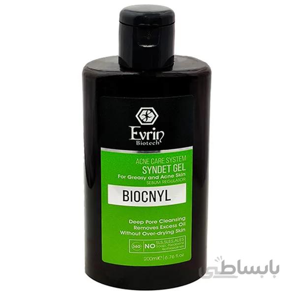 ژل شستشوی صورت پوست چرب اورین بیوتک ا ( Evrin Biotech Biocnyl Syndet Gel For Greasy and Acne Skin )