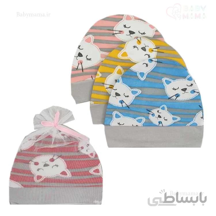 کلاه گرد چاپی گربه