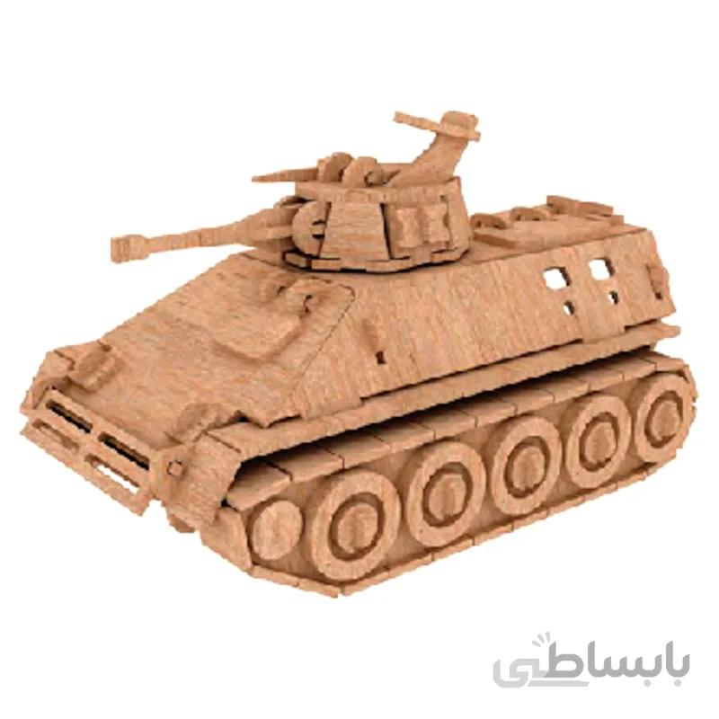 پازل چوبی 3 بعدی مدل تانک 3 لایه کد P053