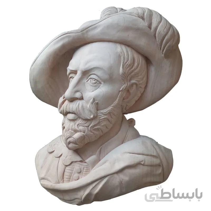 تابلو منبتکاری شده چهره از چوب گلابی
