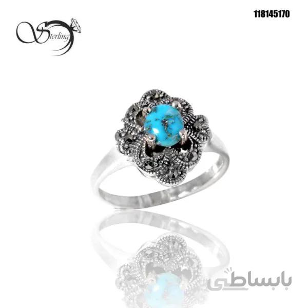 انگشتر نقره زنانه فیروزه کد:۱۵۳۲