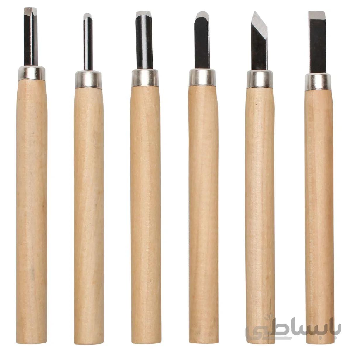مغار دسته چوبی مجموعه 6 عددی