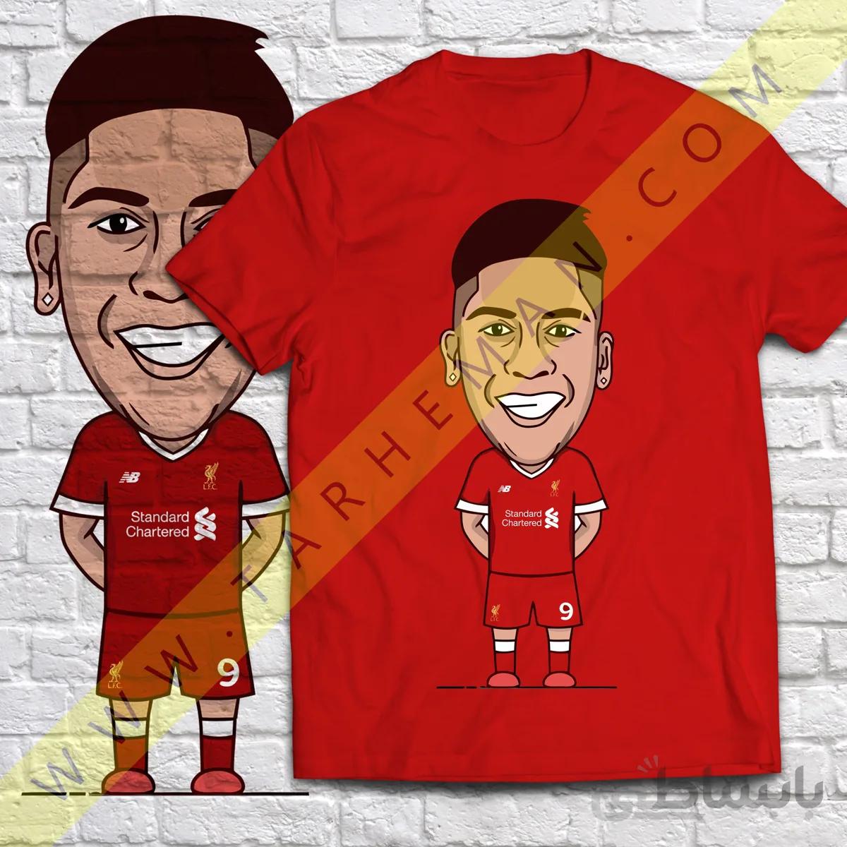 تیشرت با طرح جالب از بازینکن لیورپول ربرتو فیرمینو liverpool