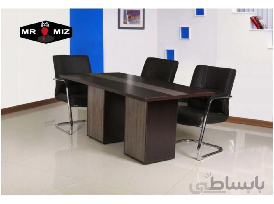 میز کنفرانس 6 نفره دو رنگ کد d259