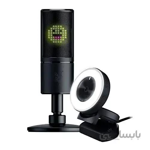 Razer Kiyo Streaming Webcam Seiren Emote Microphone بسته نرم افزاری: سیاه