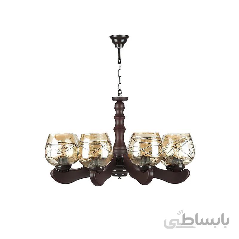 لوستر 8 شعله چشمه نور مدل G600/8-BR