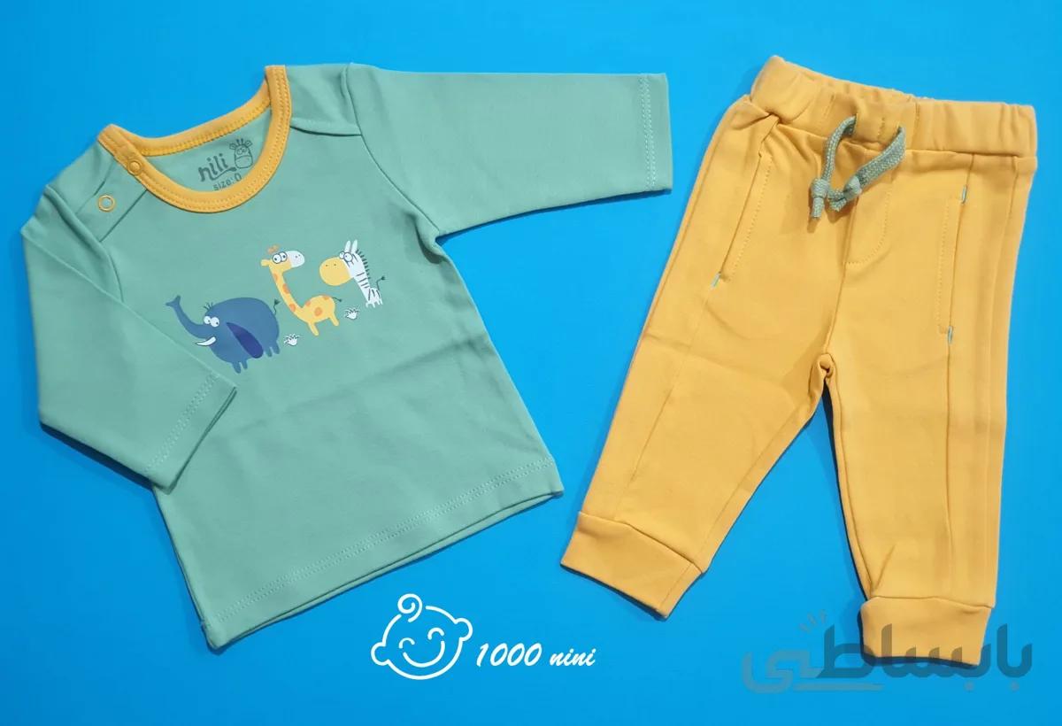 ست 2 تکه آستین بلند zoo نیلی