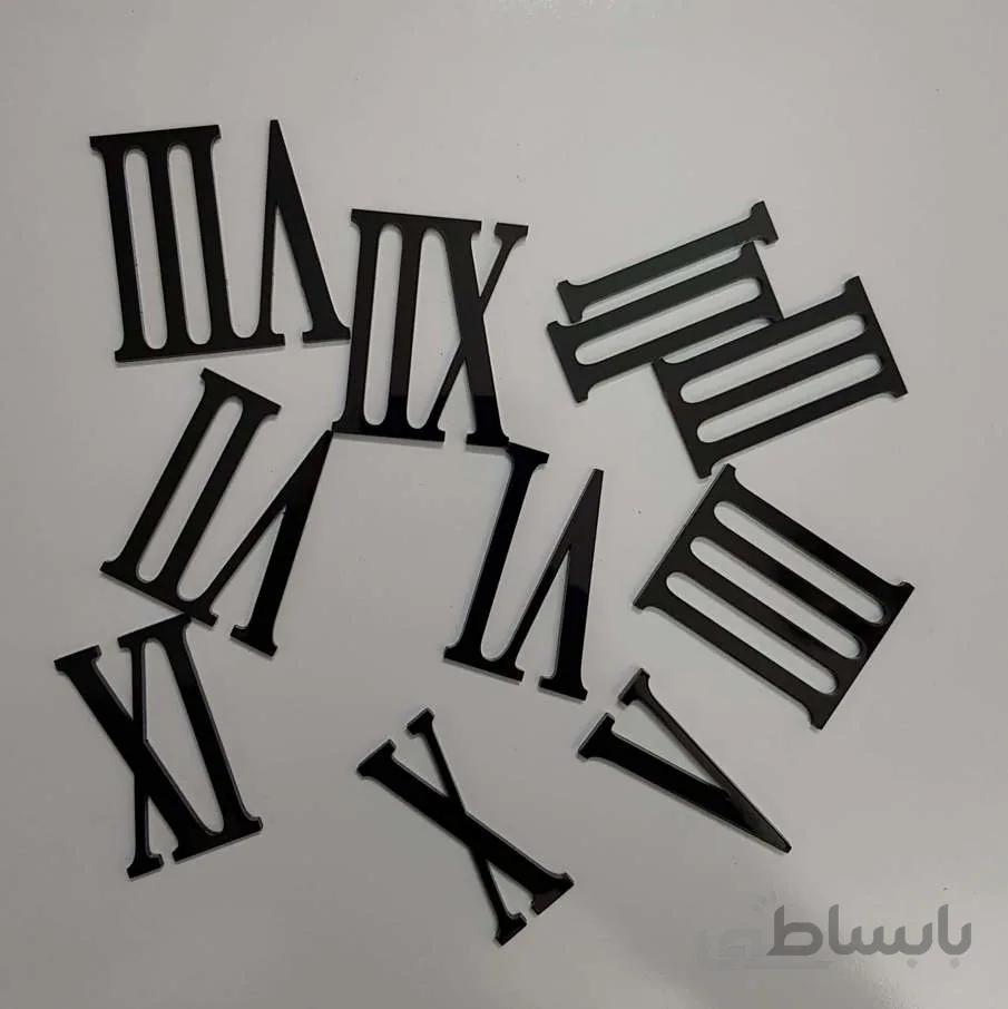 اعداد ساعت یونانی سایز متوسط (مشکی)