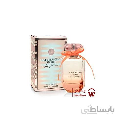 عطر ادکلن زنانه ویکتوریا سکرت بامب شل سداکشن فراگرنس ورد (Fragrance World Victoria's Secret Bombshell Seduction ) ا Fragrance World Rose Seduction Secret Temptaion