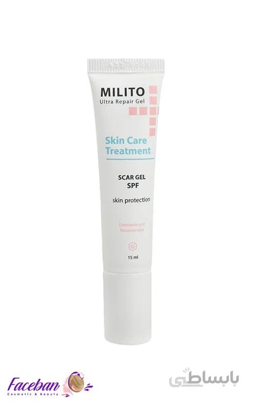 ژل اسکار ترمیم کننده زخم تازه میلیتو MILITO حاوی SPF