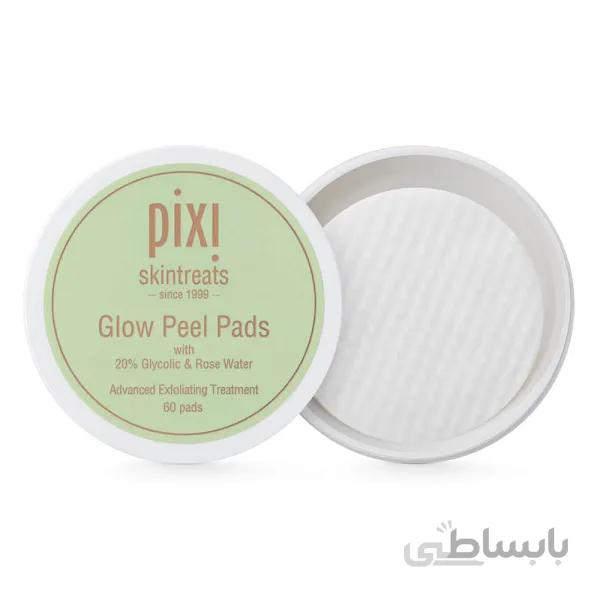 پد لایه بردار گلو Glow پیکسی PIXI Peel Pads حاوی گلیکولیک اسید ۲۰% تعداد ۶۰ عدد | ضد لک، ضد چروک و منافذ پوست ا Pixi Glow Peel Pads