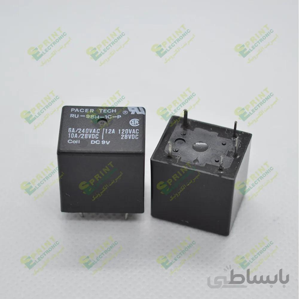 رله 9 ولت پایه میلون 5 پایه 6 آمپر PACER TECH RU-9SH-1C-P