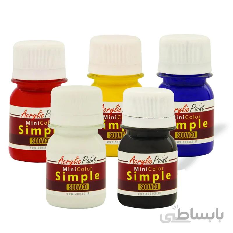 رنگ اکریلیک ساده مینی کالر 30ml سوداکو