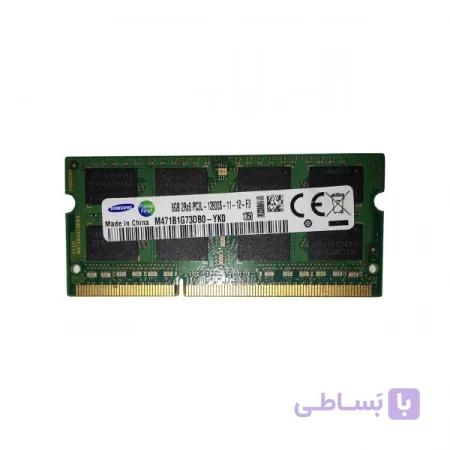 رم لپ تاپ سامسونگ مدل DDR3 12800s MHz PC3L ظرفیت 8 گیگابایت — تصویر 1