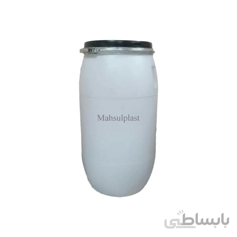 بشکه 160 لیتری دهانه گشاد با رینگ فلزی