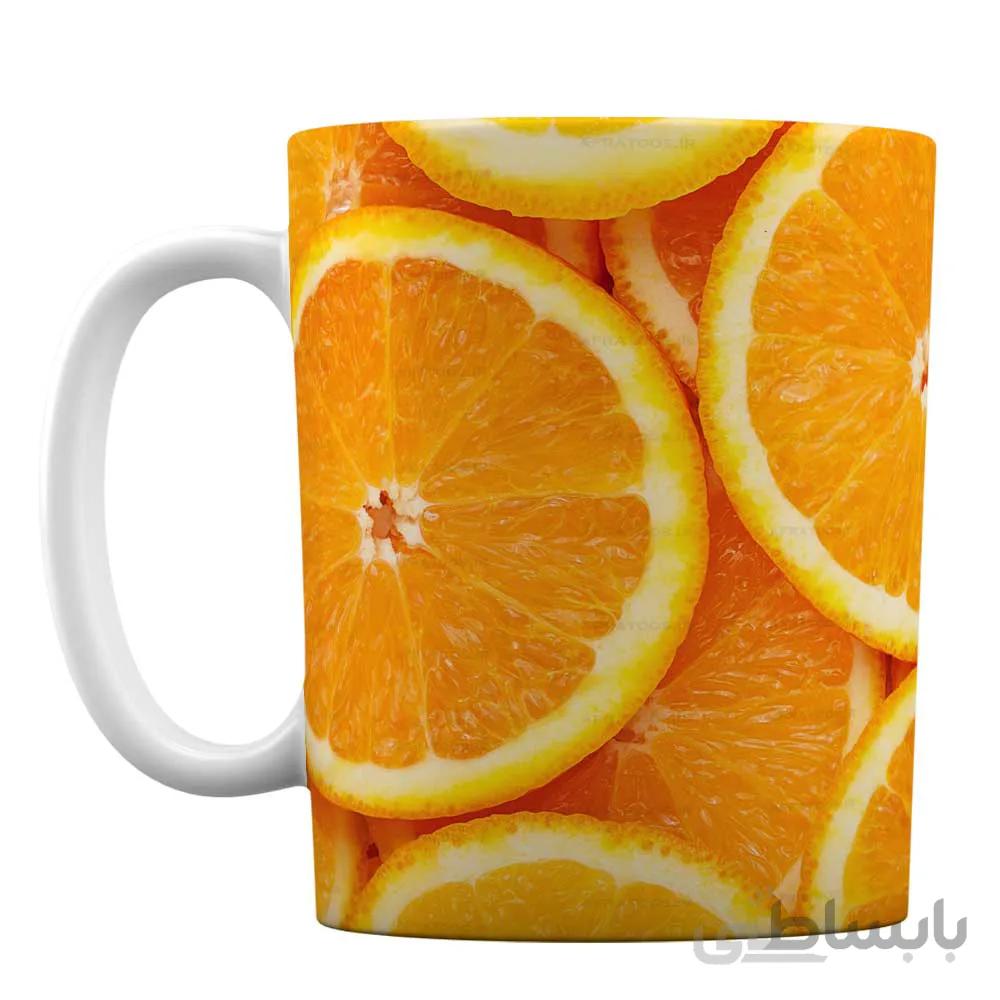 ماگ طرح پرتقال orange کد 602