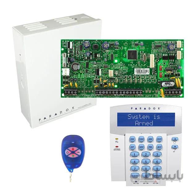 پنل SP5500 به همراه کی پد K32LX و ریموت REM1 پارادوکس و جعبه فلزی