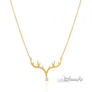 گردنبند طلا طرح شاخ گوزن کد LN877