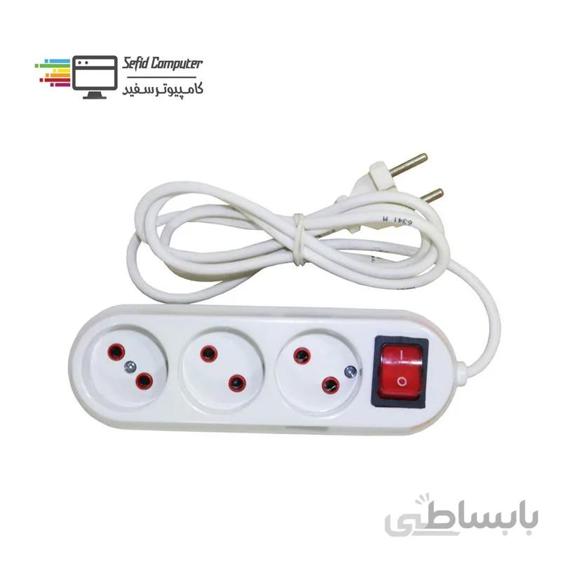 چند راهی برق 3 خانه ایران الکتریک ا Iran electric Power Strip