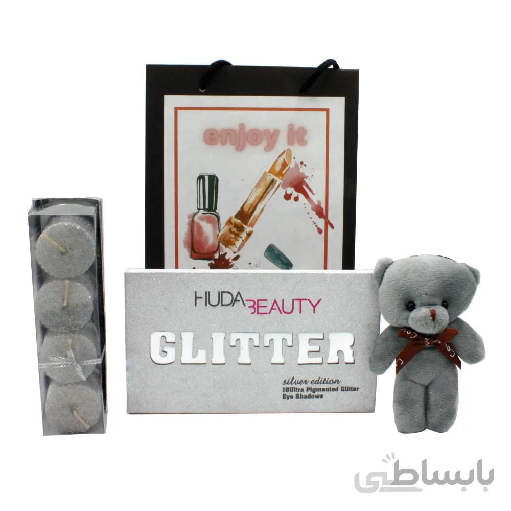 هدیه زنانه پک آرایش چشم هدی بیوتی پالت 18 تایی سایه silver edition