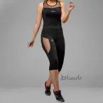 ست تاپ و شلوارک ورزشی زنانه مشکی آسیکس