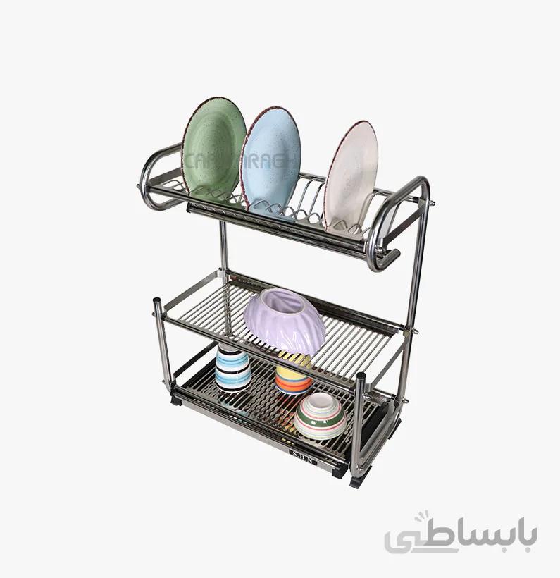 آبچکان رومیزی سه طبقه استیل sbn