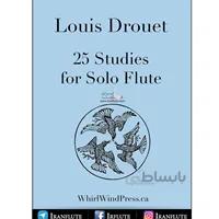 کتاب اتود تمرین فلوت کلیددار | 25 اتود برای سولو فلوت از لوئیس دروئت _ Louis Drouet