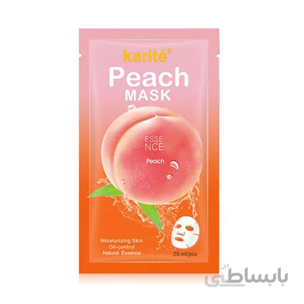 ماسک صورت ورقه ای هلوی کاریته (Karite Peach Mask Moisturizing Skin Oil-Control Natural Essence)