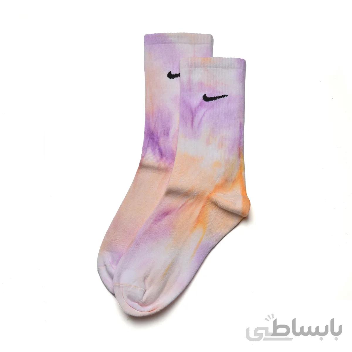 جوراب ساقدار نایک آبرنگی نارنجی ماپاما