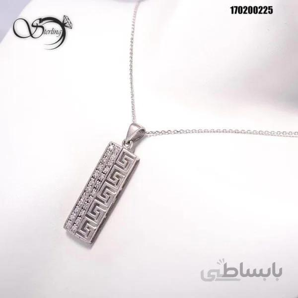 گردنبند نقره مستطیل کد:۱۲۱۹
