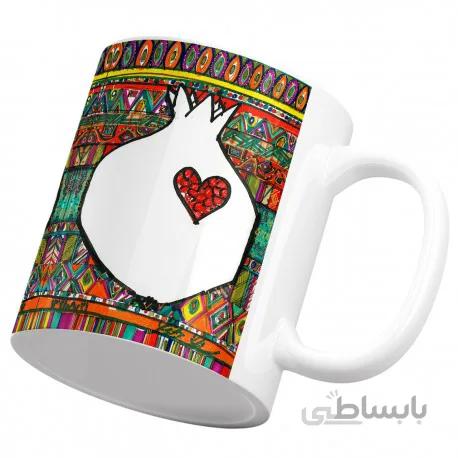 ماگ سرامیکی یلدا انار کد 1104266