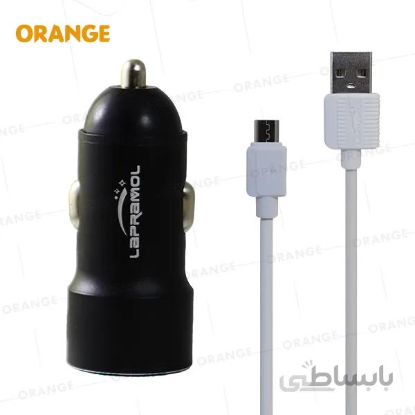 شارژر فندکی فست میکرو دو پورت (LAPRAMOL) مدل LP-R3
