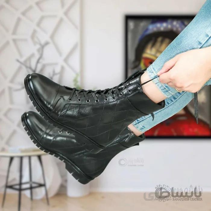 بوت زنانه چرم شادان