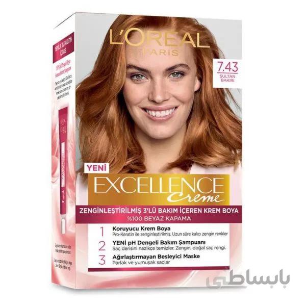 کیت رنگ مو لورآل مسی سری EXCELLENCE شماره 7.43