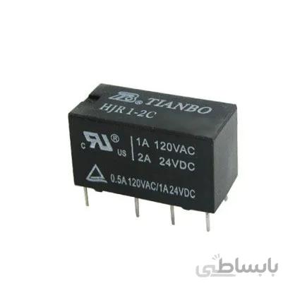 رله 12 ولت دو کنتاکت مخابراتی برند TIANBO HJR1-2C L-12V