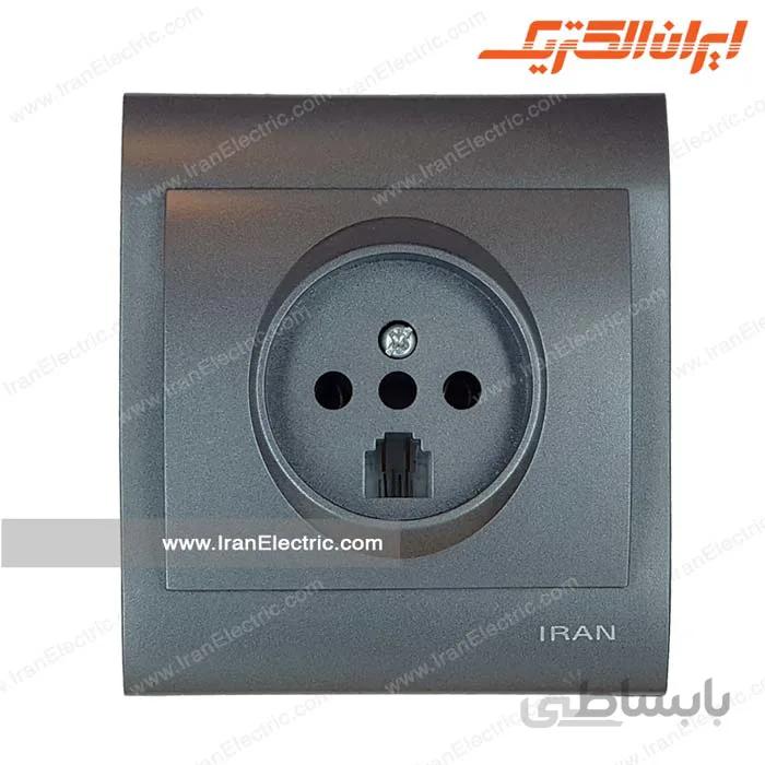 پریز تلفن دوکاره ایران زغال سنگی