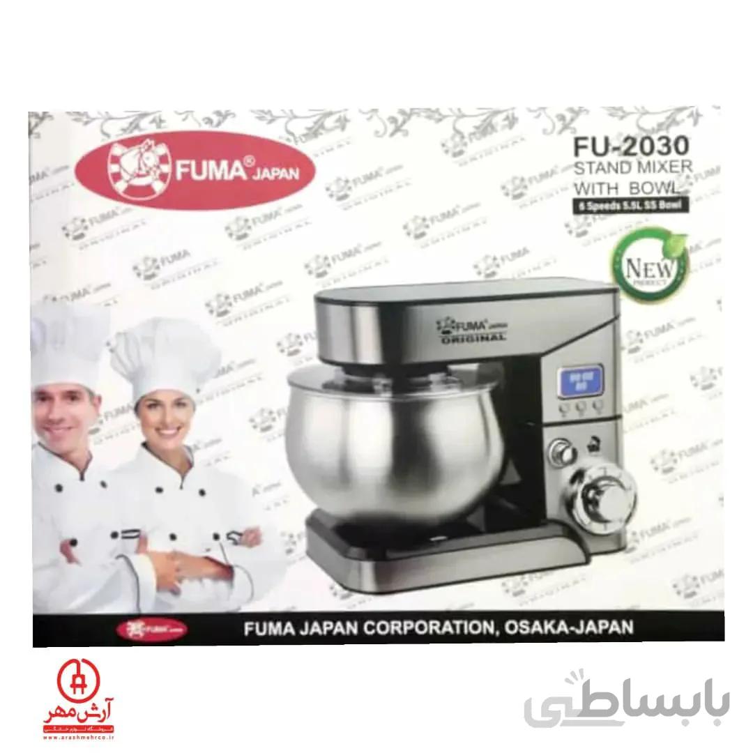 هم زن کاسه دار حرفه ای فوما مدل FU_2030 ا FUMA FU_2030 STAND MIXER WHIT BOWL