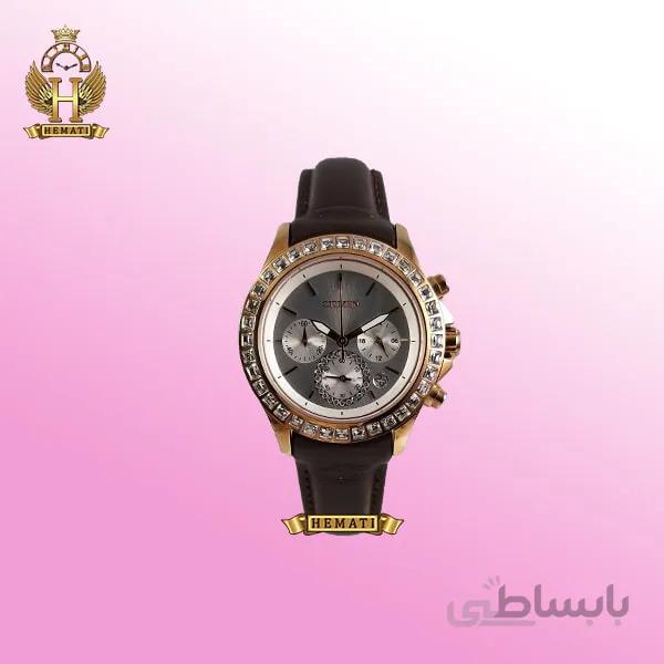 ساعت زنانه سیتیزن سه موتوره بند چرم مدل N-17138L CTL100
