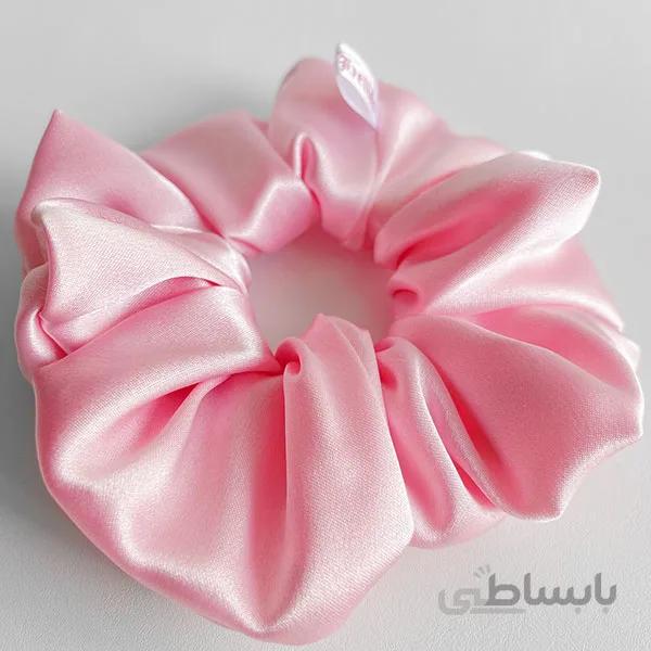 اسکرانچی ساتن صورتی پاستلی ا Scrunchies