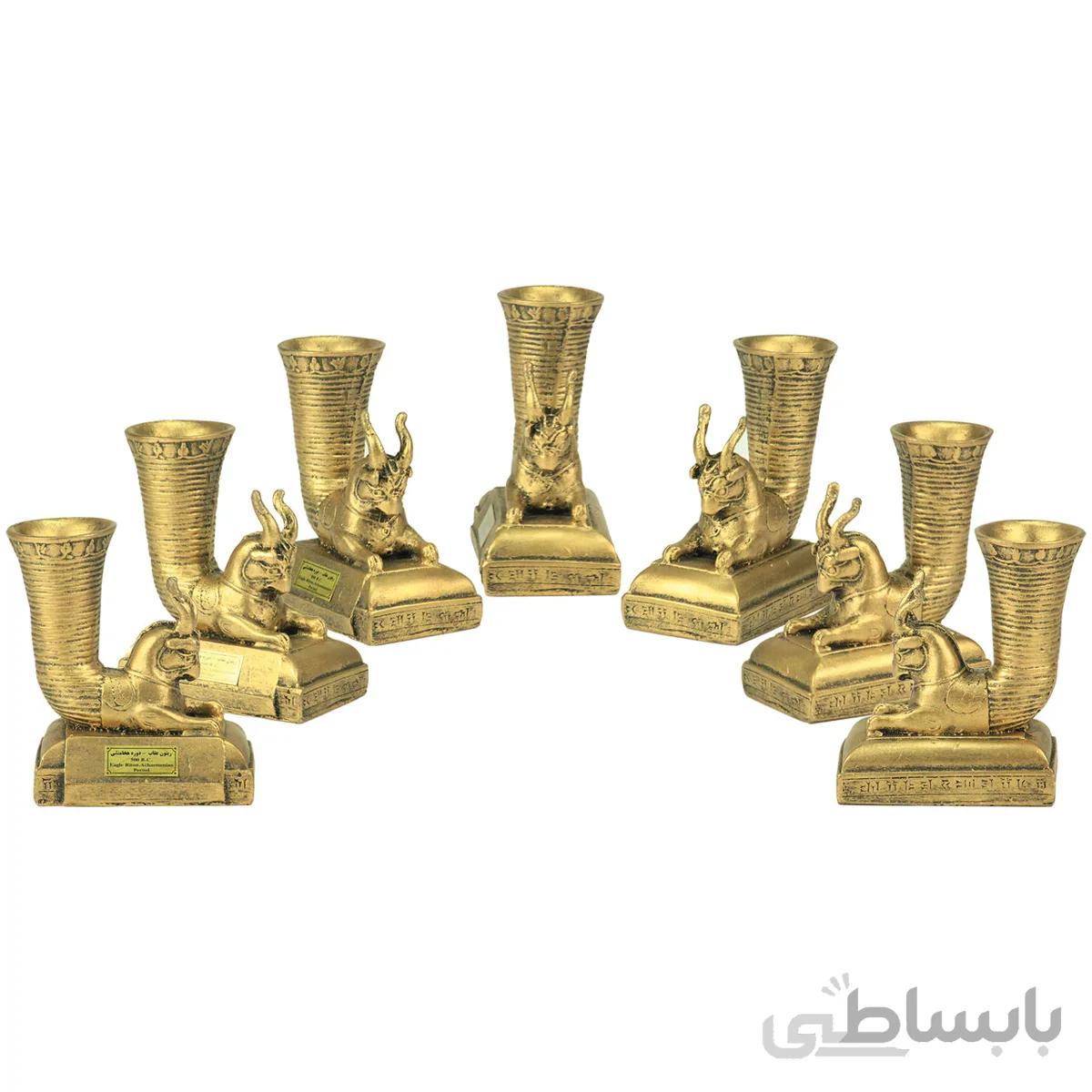 مجموعه ظروف هفت سین 7 پارچه تندیس و پیکره شهریار طرح ریتون عقاب کد HS160