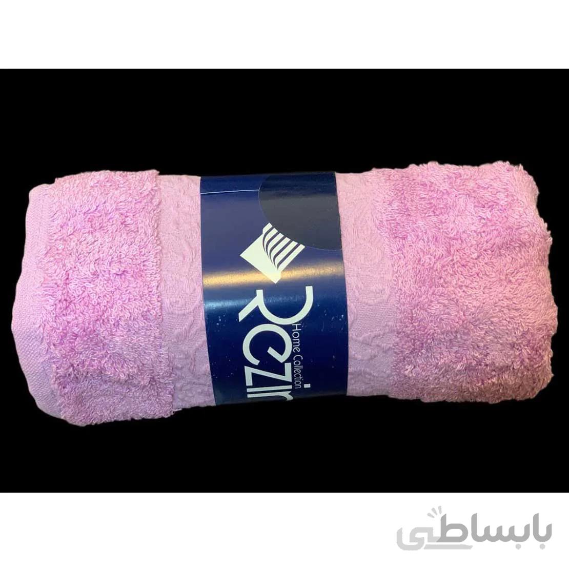 حوله دست و صورت رزین تاژ بامبو رنگ یاسی